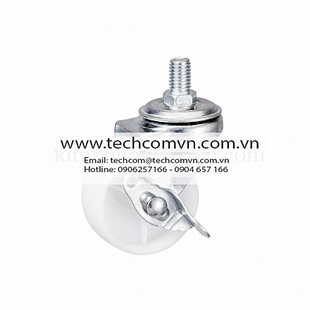 Bánh xe PP trắng 1.5″(40) cọc vít