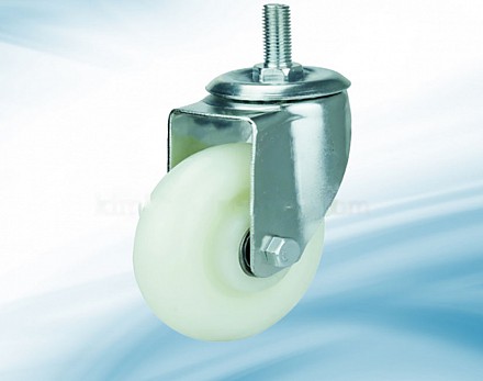 NLTN75.CVQ : Bánh nilong tải nhẹ 7.5 cm cọc vít quay