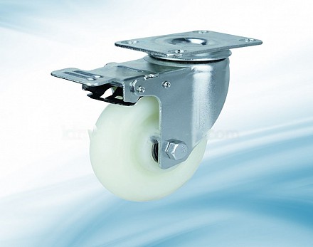 NLTN125.P : Bánh nilong tải nhẹ 12.5 cm phanh