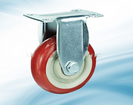 M8.T: Bánh PVC đỏ 2 vòng bi 7.5cm tĩnh