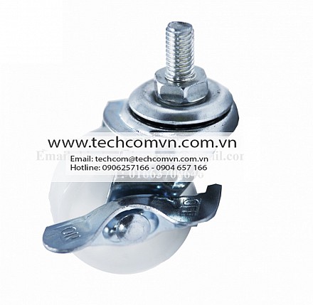 Bánh xe đẩy PP trắng 50, cọc vít
